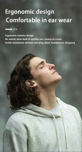 True Wireless Earbuds with Ear Hooks – Bluetooth 5.3 Sport Headphones, Waterproof, HiFi Stereo for Running & Workout