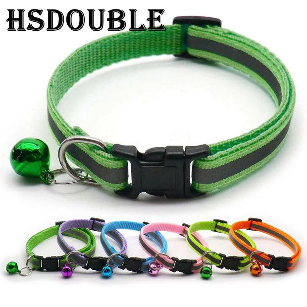 Reflective Pet Collars with Bells, 2-Pack