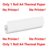 Roll of A4 thermal paper with red text for the portable thermal printer — wireless Bluetooth inkless mini printer paper roll