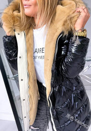 Winter Clothes Women  Puffer Jacket Women Faux Fur Collar 2024 Thick Slim Coat