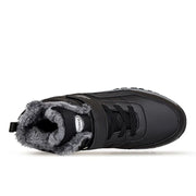 Winter Boots for Men New Waterproof PU Leather Warm Snow Ankle Boots Outdoor Warm plush Non-slip Work High-top Casual Shoes