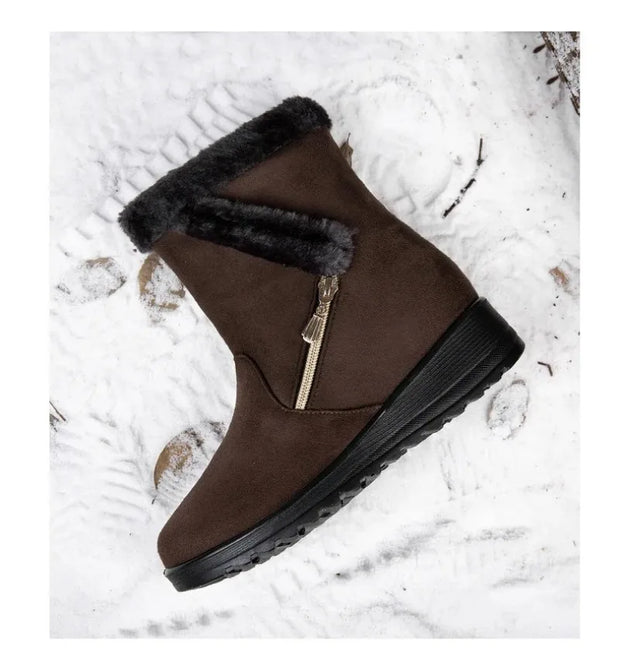 Winter Women Boots Fashion High-top Cotton Shoe Non Slip Wedges Platform Booties Mid-calf Snow Boots Warm Winter Boots for Women