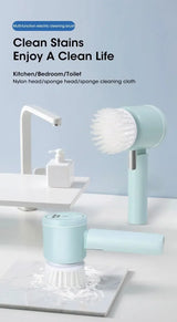 Cordless Electric Spin Scrubber, 5-in-1, for Bathroom Tile and Kitchen