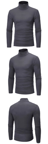 Men’s Thermal Shirt – Slim Fit High Neck Long Sleeve Winter Top