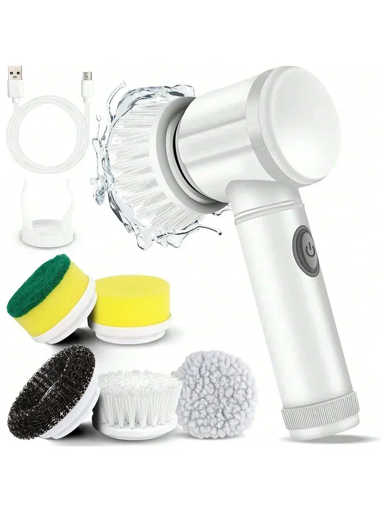 Cordless Electric Spin Scrubber – for Bathroom & Kitchen, with Brush Heads