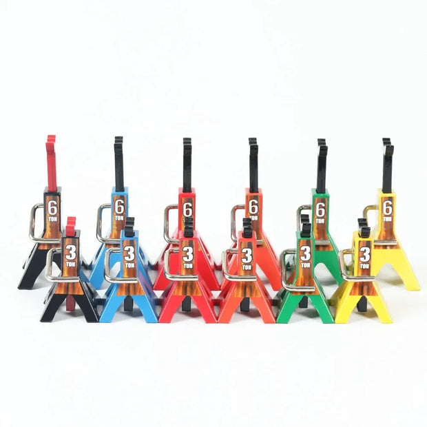 Floor Simulation Jack Stands Lift Pair Rack for Remote Toy Car Tire Change Lifting Support Stand Only