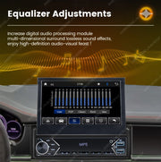 New Carplay Android Auto 1Din 7'' Retractable Universal Car Stereo Radio TouchScreen MP5 Player Intelligent Vehicle System BT FM