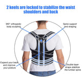 Posture Corrector for Back Pain – Adjustable Brace for Upper & Lower Back, Lumbar Support