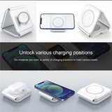 3-in-1 MagSafe Wireless Charging Station – Foldable Magnetic Travel Charger for iPhone