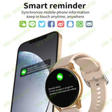 Women's Smart Watch 6 paired with smartphone showing information and social media sync