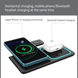 3-in-1 Wireless Charging Station – Travel Pad for iPhone 12-17, iWatch & AirPods, 15W