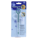 Pet pill feeder kit retail packaging box with dog and cat images on blue background