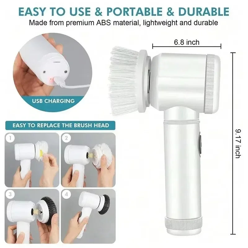 Scrubber cleaning bathroom tile