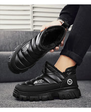 Winter Snow Boots, Men's Insulated Warm Cotton Boots, Anti-slip and Wear-resistant Hiking Shoes, Casual Outdoor Boots