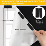 Removable Window Blackout Fabric Cloth Light Blocking Sunshade Black Curtain DIY Blackout Glass Privacy Window Tint Sticker