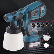 1400ML Electric Spray Gun 850W High Power Paint Sprayer Home DIY EU Plug Auto Furniture Steel Coating Airbrush with 5 Nozzles