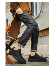 Men's Leather Casual Shoes, Lightweight Soft Sole