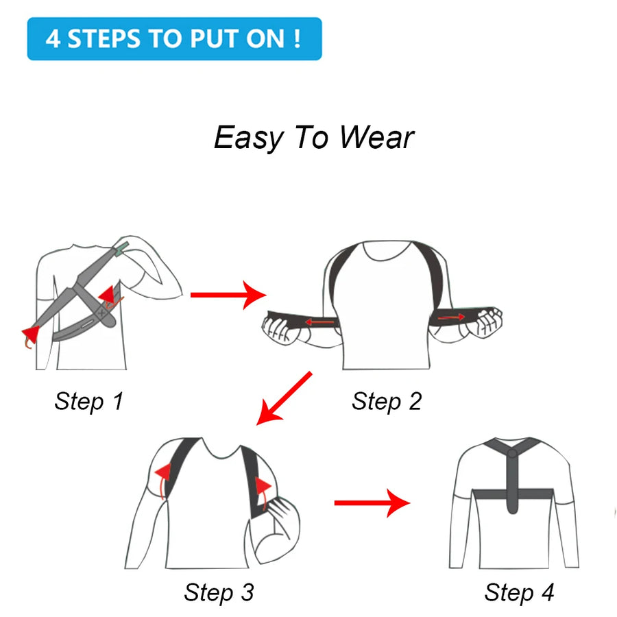 Discreet Posture Corrector, Ergonomic Back Straightener Brace for Women and Men