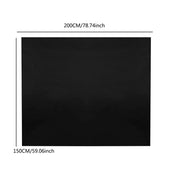 Blackout window tint roll showing dimensions of 200CM by 150CM, designed for privacy and UV protection.