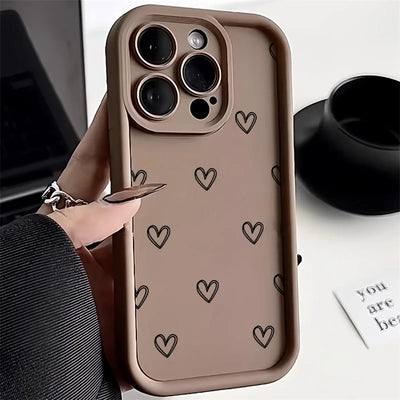 Love Heart Phone Case – Simple for iPhone 7-17 Series
