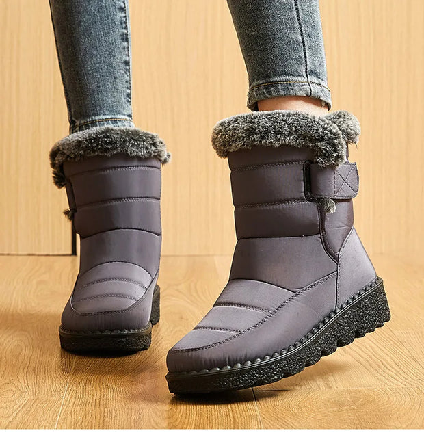 Women's Boots 2025 Trend Winter Shoes For Woman Winter Boots Ankle Low Heels Botas Mujer Waterproof Snow Boots With Fur Shoes
