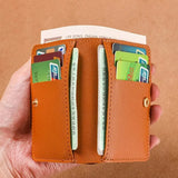 Slim PU Leather Wallet, Ultra-Thin Card Holder for Men and Women