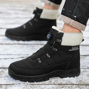 Winter Men Boots Outdoor Men Snow Boots High Top Cotton Boots with Fur Waterproof Non-slip Ankle Boots Lightweight Work Boots