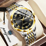 Men’s Minimalist Quartz Watch with Stainless Steel Case & Alloy Band