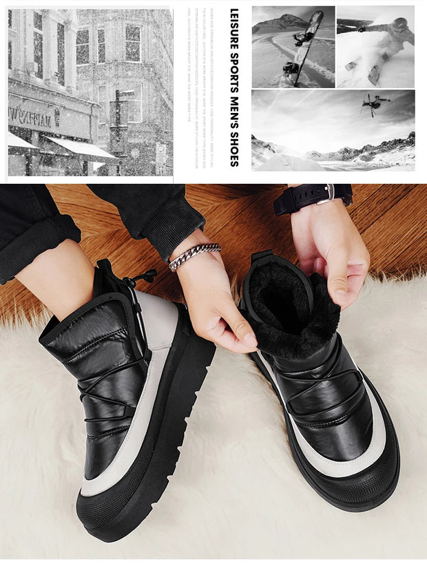 Winter Boots for Men Add Velvet Men's Sneakers Ankle Boots Soft and Comfortable Sports and Leisure Wear-resistant Non-Slip New