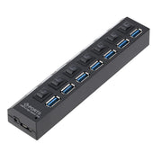 GRWIBEOU USB 3.0 Hub USB Hub 3.0 Use Power Adapter Multi USB Splitter 7 Port Multiple 3 Hab Expander USB Hub with Switch for PC
