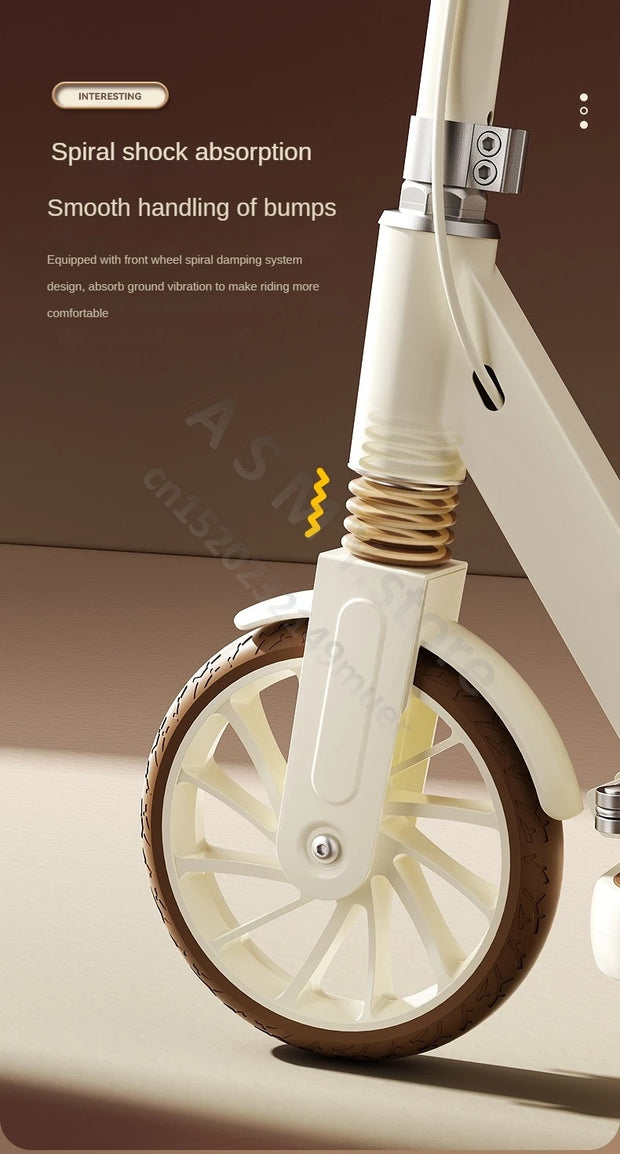 Children's Scooter, Foldable Bicycle, Large Children's Sliding Wheel, Campus Adult Two Wheel Scooter 5-15 years old