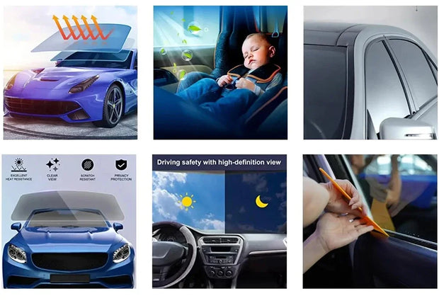 50cmx3m Car Window Privacy Tint Film Auto Vinyl Anti Look Glass Sticker Foils Ceramic Summer Solar UV Protector Mirror Films