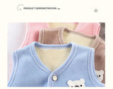 Kids Velvet-Lined Waistcoat Vest, Warm for Boys and Girls