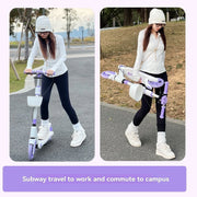 Teenagers and Kids Scooters Adult Two-Wheeled Collapsible City Campus Scooter 12 Scooter