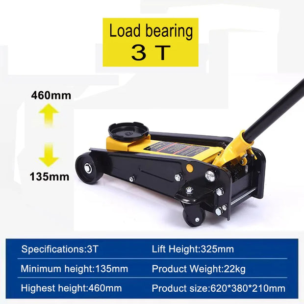 2T/3T Floor Hydraulic Jack Pneumatic Low Profile Floor Jack Heavy-Duty Steel Racing Floor Jack with Single Piston Lift Pump