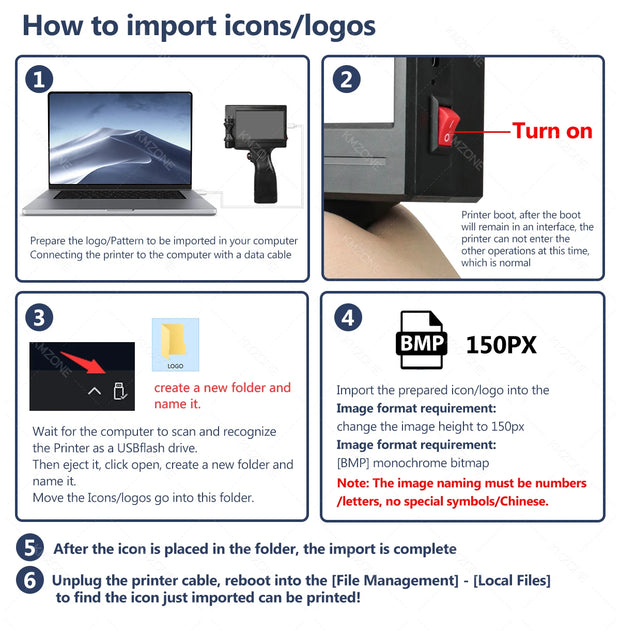 12.7mm Portable Inkjet Printer Handheld TIJ Maker Machine with ink Cartridge Image Picture Serial Number Edit Print