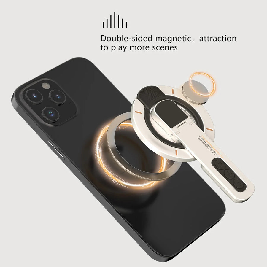 MagSafe Phone Grip Stand – 3-in-1 Magnetic Finger Ring Holder, Double-Sided Magnet