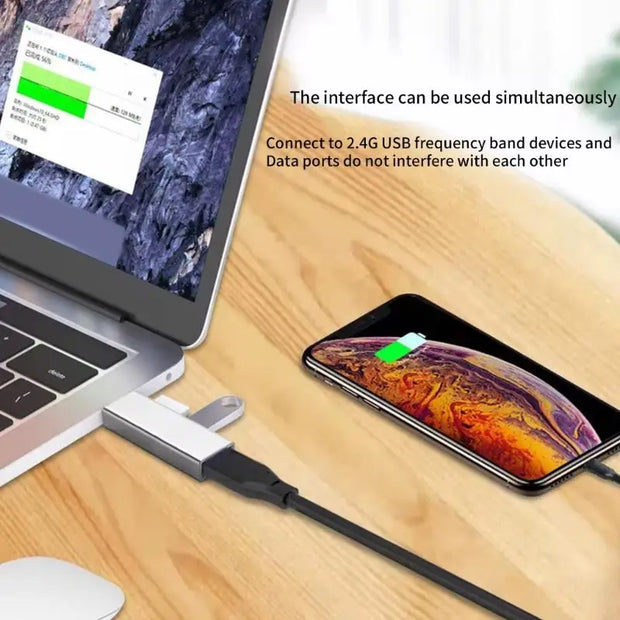 USB 3.0 3 Port USB Hub 2.0 Multi Type-C Ultra Slim Splitter Hub Power Adapter Multiple Expander USB 3.0 2.0 Hub For PC Xiaomi