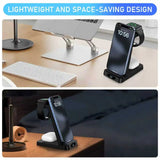 3-in-1 Wireless Charger – Desktop Charging Stand for iPhone, iWatch & Earbuds