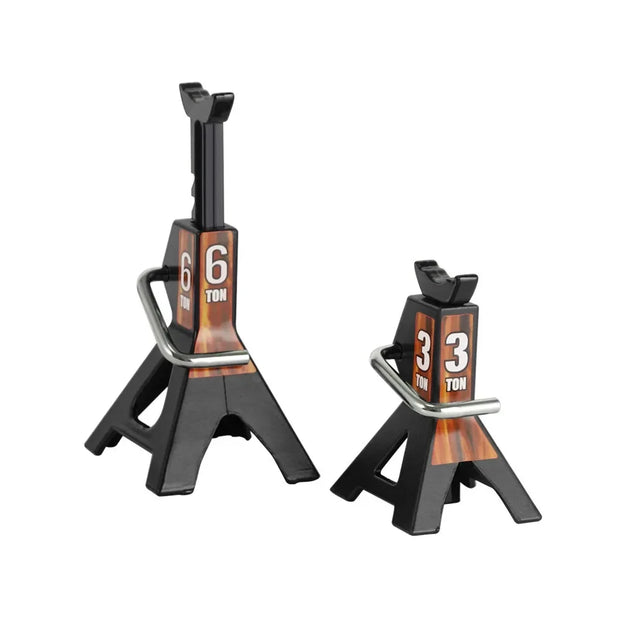 Floor Simulation Jack Stands Lift Pair Rack for Remote Toy Car Tire Change Lifting Support Stand Only