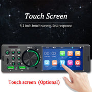 SINOVCLE Car Radio Audio 1 din 4.1” Touch Screen Bluetooth Stereo Mp3/Mp5 Player FM Receiver With Colorful Lights Remote Control
