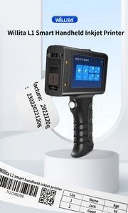 Willita Handheld Thermal Inkjet Printer English Language Production Date Number Logo Expiry Date Label Plastic Hand Jet Printer