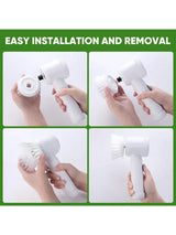 Cordless Electric Spin Scrubber – for Bathroom & Kitchen, with Brush Heads