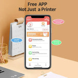 Smartphone printing app for the portable A4 thermal printer — wireless Bluetooth inkless mini printer with mobile app control