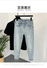 Men Skinny Jeans – Light Color Slim Fit Casual Fashion Denim