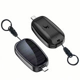 Mini Solar Power Bank – 1200mAh Keychain Solar Charger for Phones & Tablets, Emergency Backup