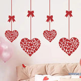 Valentine's Day Heart Stickers, Decorative Glass Window Decals