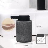 Black touchless automatic soap dispenser with infrared sensor – textured design, dimensions shown, USB cable included