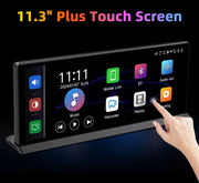 11.3" Vtopek Carplay screen with touch interface showcasing music and connectivity features.