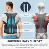 Posture Corrector for Back Pain – Adjustable Brace for Upper & Lower Back, Lumbar Support